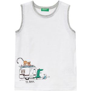 United Colors of Benetton Tanktop 3Z01GH00O tanktop, wit 101, XS kinderen, wit 101.