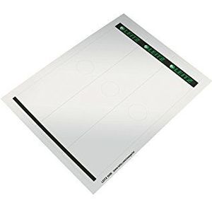 Leitz PC-beschrijfbare rugplaat zelfklevend voor hangmappen, 75 stuks, lang en breed formaat, 61,5 x 279 mm, papier, grijs, 60980085