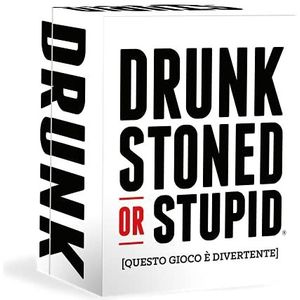 Asmodee - Drunk, Stoned or Stupid - kaartspel, feestspel, verboden voor kinderen jonger dan 18 jaar, editie in het Italiaans