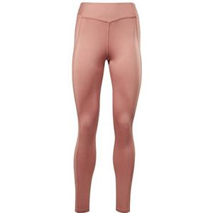 Reebok Vrouwen Yoga High Rise Rib Broek, Gebakken klei, XS