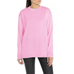 Replay Oversized shirt met lange mouwen voor dames, 367 Candy Pink, M