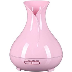 SIXTOL Vulcan Aroma Diffuser roze hout 350 ml | ultrasone luchtbevochtiger | voor luchtbevochtiging en geur van thuis, slaapkamer, kantoor | aromatherapie | voor etherische oliën