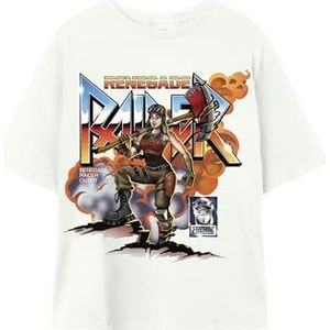 Name It - Nkmjavali Fortnite Nreg Ss Top Box - Helder Wit - T-shirt - Jongens