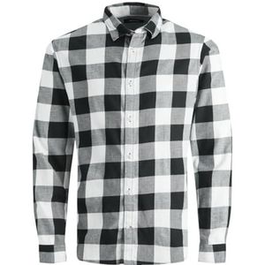 JACK&JONES JUNIOR Jjegingham Twill Shirt L/S Noos Jnr Shirt voor jongens, Whisper White/Checks: checks, 128 cm