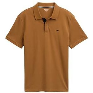 TOM TAILOR Basic Piqué poloshirt voor heren, 25985 - Deep Cognac, M