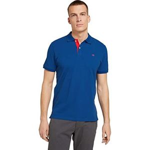 TOM TAILOR Mannen Basic Piqué poloshirt 1027713, 11132 - Advanced Blue, XS