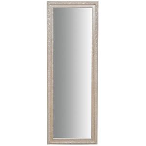 Biscottini wandspiegel 142 x 52 x 3 cm Made in Italy | Shabby spiegel | badkamerspiegel kleur antiek zilver | vintage wandspiegel