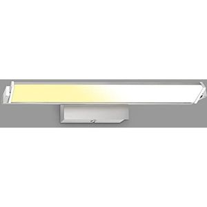 BRILONER - LED wandlamp binnen, wandlamp met schakelaar, touch-functie, kleurtemperatuur instelbaar, traploos dimbaar, draaibaar, mat nikkel chroom