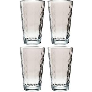 Leonardo Optic XL drinkglazen, set van 4 stuks, van hoogwaardig gekleurd glas, inhoud 540 ml, vaatwasmachinebestendig, robuust, set van 4, grijs
