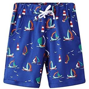 CM-Kid Jongens Shorts zomer kinderen korte broek tailleband met trekkoord 6 7 jaar oceaan blauw maat 122, oceaanblauw, 122 cm