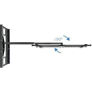 Verstelbare muurbeugel voor schermen met zwenk- en kantelfunctie, compatibel met 43 tot 80 inch tv's, biedt een uitstekende kijkhoek, ideaal voor het optimaliseren van de ruimte en het verbeteren van