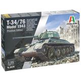 Italeri -6570 T-34/76 1943 Premium Edition, schaal 1:35, model Kit, model van kunststof, modelbouw, IT6570