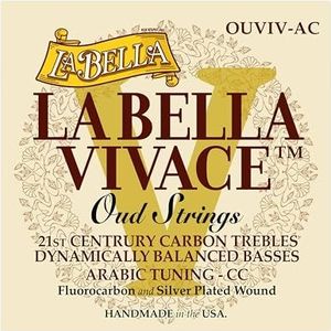 La Bella Strings »VIVACE OUVIV-AC - ARABIC TUNING« snaren voor oud - fluorocarbon/zilver plated wound - 11-snarige set