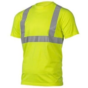 Högert Technik JURAL waarschuwing polykatoen T-shirt geel 3XL (58) | veiligheidsvest reflecterend veiligheidsvest ademend licht shirt korte mouwen werkkleding zichtbaarheid overhemden, geel, 3XL