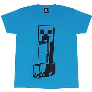 Minecraft Der schiefe Turm von Creeper Jungen-T-Shirt Teal 116 | Gamer Top, Gaming Kleidung, Geschenkidee für Jungen