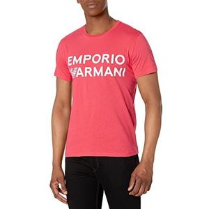 Emporio Armani Swimwear Heren Emporio Armani Logo Band Crew Neck T-shirt, koraal, L, koraalrood, L
