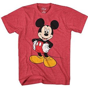 Disney Mickey Mouse grappige grafische klassieke Disneyland T-shirt voor heren - rood - 3XL