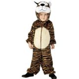 Smiffys Kinderen Unisex Tiger kostuum, jumpsuit met capuchon, Maat: S, 30802