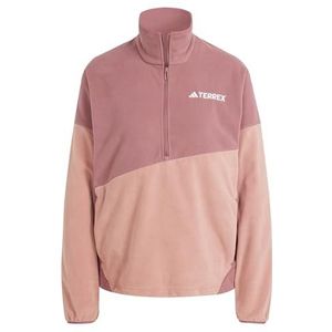 adidas Dames Terrex Multi CLIMAWARM Fleece Anorak, Burgundy/Warm Clay, XS