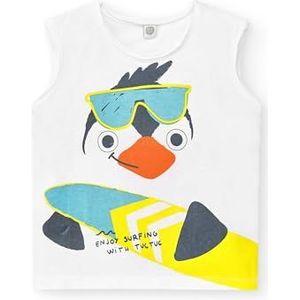 Tuc Tuc Mouwloos T-shirt voor baby's en peuters, Wit, 9 Maanden