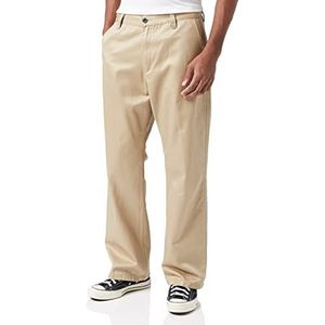 Dr Denim Omar Crease broek voor heren, lichte kaki, 28/32