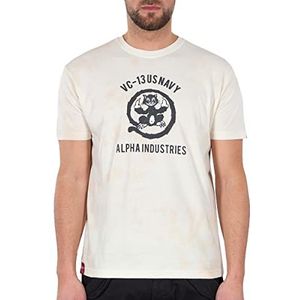 Alpha Industries USN Cat T-shirt voor mannen Vintage White/Black