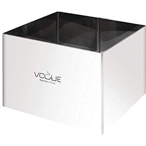 Vogue Vierkante Mousse Ringen 6X8X8cm RVS Extra Diepe Cake Cutter Mould