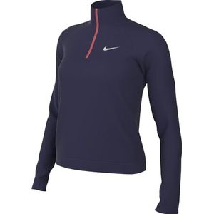 Nike DQ6377-555 W NK DF Pacer Hz shirt met lange mouwen dames paars ink/reflecterend zilver maat M