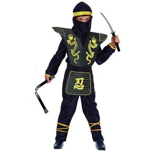 Ciao compatible - Costume - Black Ninja Deluxe Set (6-8 years)