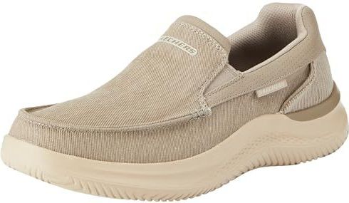 Skechers Heren Hasting Slip-On, Taupe Canvas, 6.5 UK, Taupe Doek, 40 EU