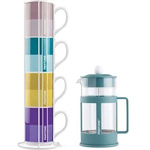 Pantone Multicolor Set Van Meerkleurige Mokken & French Press 380 ml