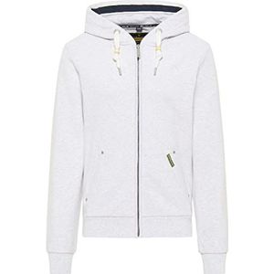 bridgeport Heren sweatjack 36623371-BR02, wolwit melange, S, wolwit, gemêleerd, S