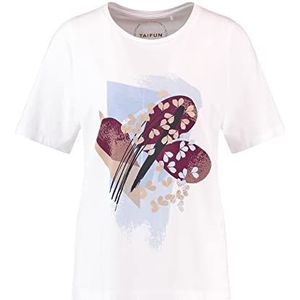 Taifun T-shirt voor dames, Wit patroon, 46