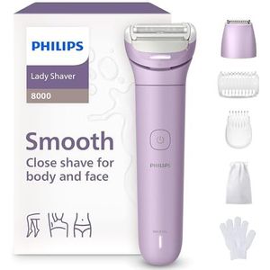 Philips - Lady Shaver Series 8000 - Elektrisch Scheerapparaat - Snoerloos - Voor Benen en Lichaam