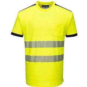 Portwest T181YERXL Vision Hi-Vis T-Shirt, X-Large, Yellow