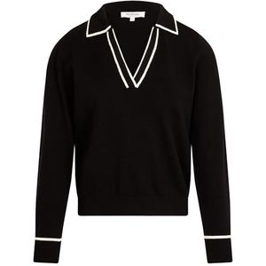 MORGAN trui, Zwart/Ivoor, XS