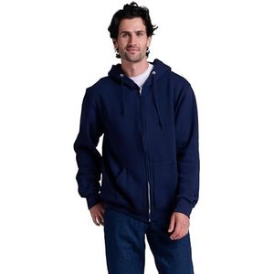 Russell Athletic Men's Dri-Power Hooded Zip Up Fleece Sweater, New Navy, Medium