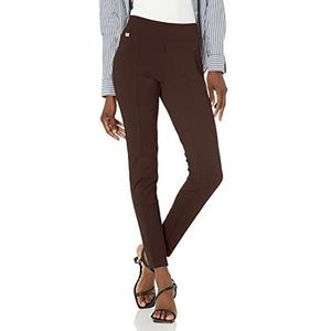 Zac & Rachel Enkelbroek voor dames, met metalen lus, casual broek, chocoladebruin, L