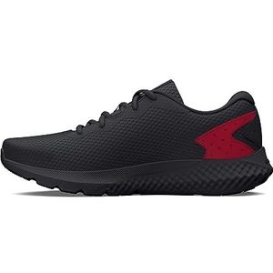 Under Armour UA Charged Rogue 3 hardloopschoen voor heren, Zwart Rood Rood, 40 EU