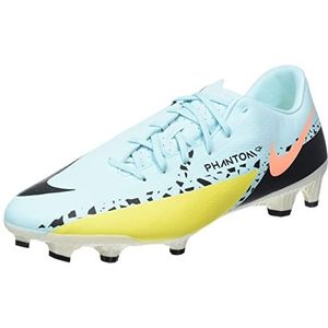 Nike Phantom Gt2 Academy Fg/Mg voetbalschoen voor heren, Glacier Ice/Black-Yellow Strik, 46 EU, Glacier Ice Black Yellow Strik, 46 EU