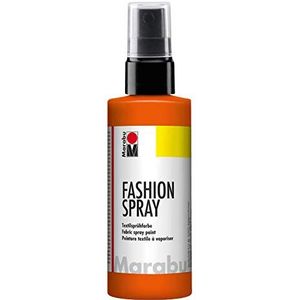 Marabu 17190050023 - Fashion Spray rooranje 100 ml, textiel spuitverf, m. Pomp verstuiver, voor licht textiel, zachte grip, eenvoudige bevestiging, wasbaar tot 40 °C, geweldige effecten op stof
