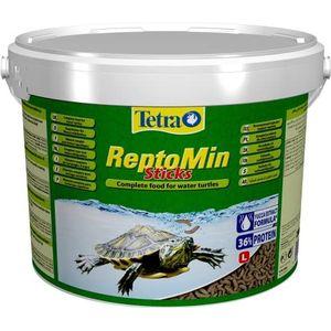 Tetra ReptoMin Sticks schildpadvoer - uitgebalanceerd hoofdvoer voor volwassen waterschildpadden, 10 L emmer