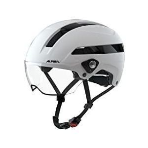 ALPINA Unisex - Volwassenen, SOHO VISOR Fietshelm, white matt, 51-56 cm