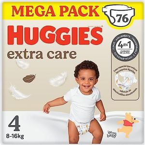 HUGGIES Extra Care Babyluier met Disney maat 4 (8-14 kg) 2 verpakkingen x 38 luiers in totaal 76 luiers wit