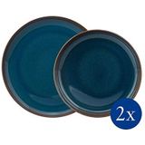 Villeroy & Boch Bordenset Crafted - Denim Blauw - 4-Delig