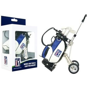 PGA TOUR Gadget desktop golftas en balpen geschenkset, zilver/wit/blauw