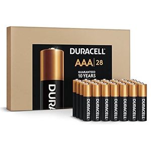 Duracell CopperTop AAA alkaline batterijen, duurzaam, multifunctionele drievoudige batterij voor huishouden en bedrijf, 28 stuks