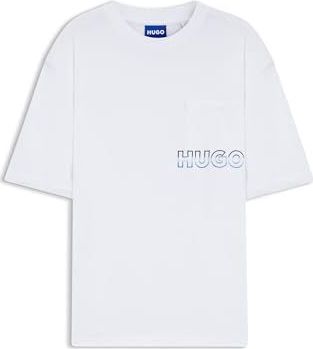 HUGO - Blue T-shirt - Wit - Regular Fit - Korte Mouwen
