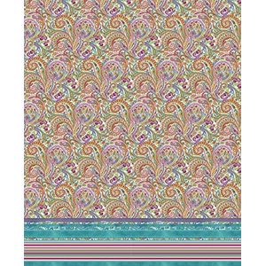 Bassetti NOTO Sprei van 100% katoen in de kleur turquoise T1, afmetingen: 265x255 cm - 9322012