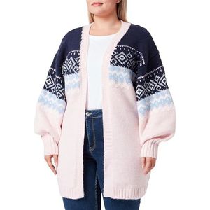 blonda Dames gebreide jas 12419411-BL01, Marineroze, XL/XXL, Marine Roze, XL/XXL